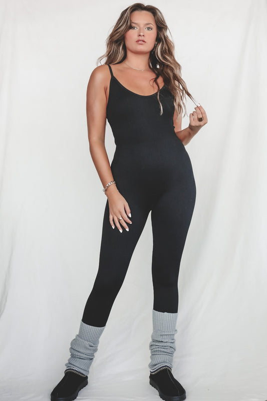 Style Is The Game Ribbed Long Jumpsuit