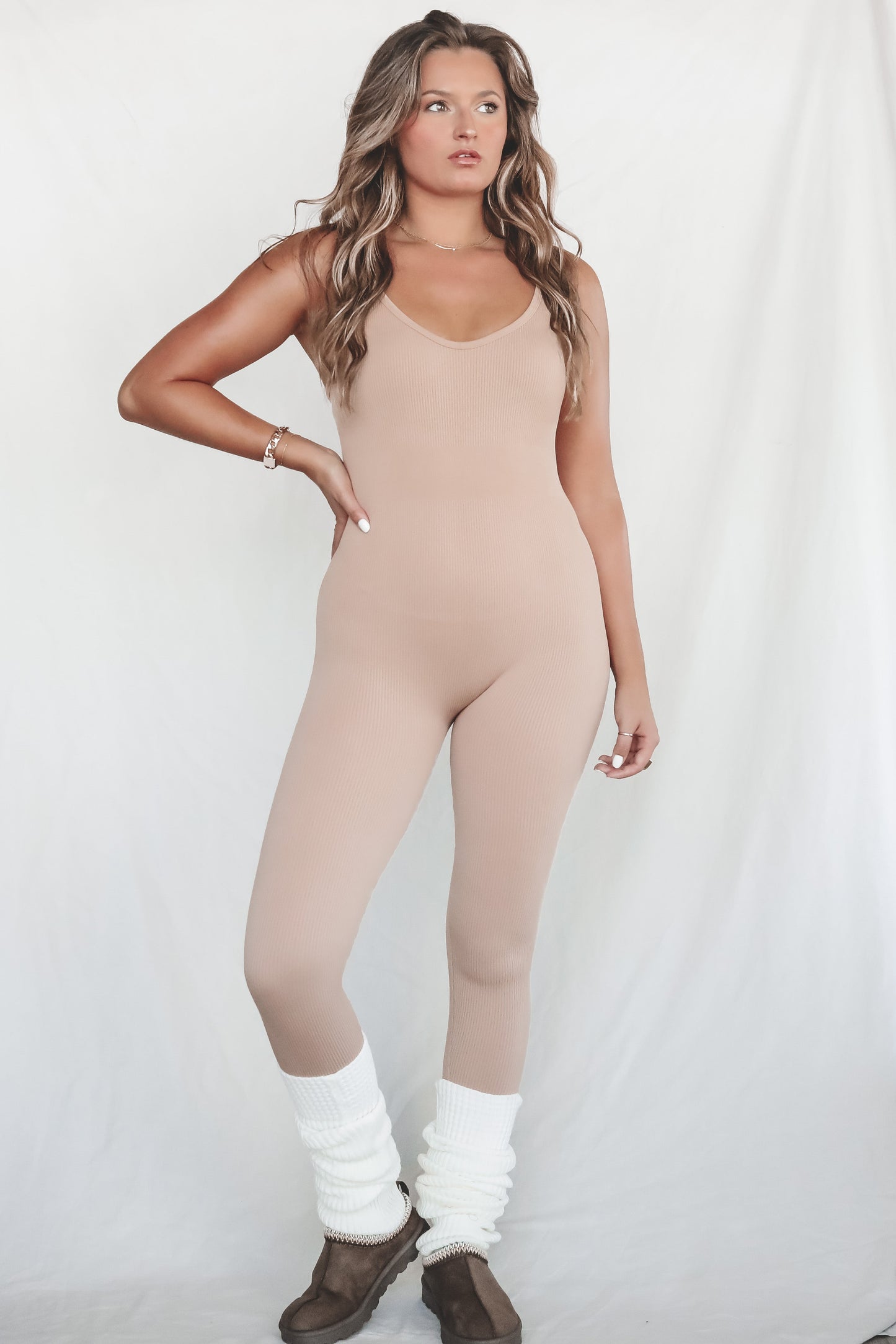 Style Is The Game Ribbed Long Jumpsuit